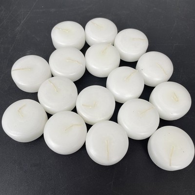 White Floating Candles 16 Count 2 Inch