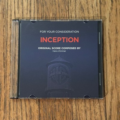 Inception Hans Zimmer Best Original Score FYC promo awards CD. Free shipping.
