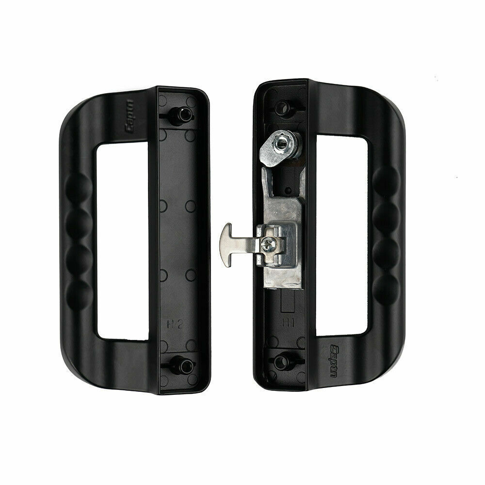 Sliding Glass Patio Door Locks Aluminum Alloy Double Pull Handle Locker +  Key