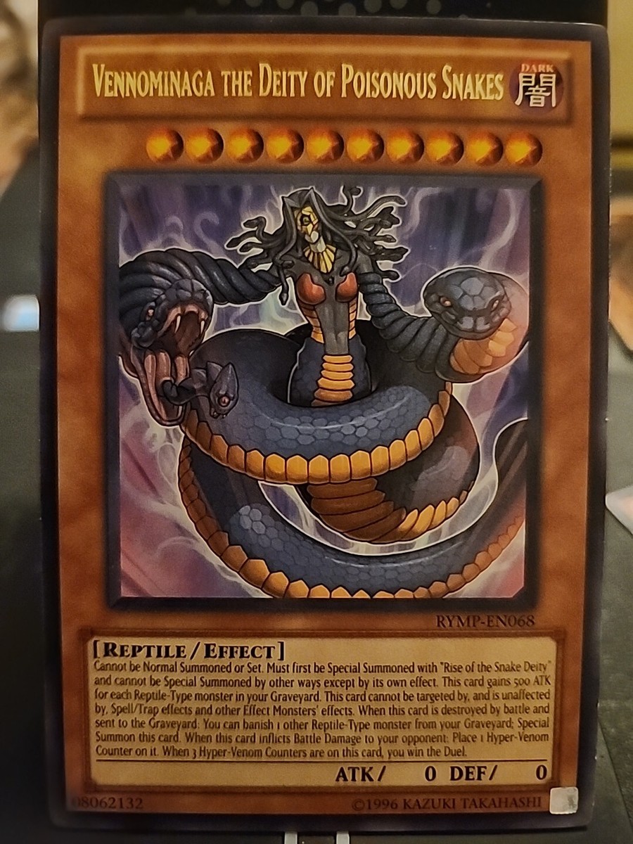 Venomnaga the Deity of Poisonous Snakes - Rare Foil - Yugioh Dark Monster Venomnaga the Deity of Poisonous Snakes - Rare Foil - Yugioh Dark Monster