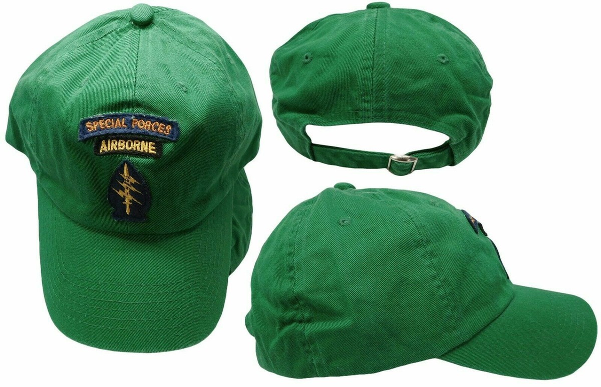 #FR2 ゴルフ　Green Rabbit Embroidery Cap Special Forces Airborne Green Embroidered Premium Quality