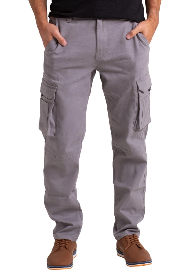 Men's Flex Cargo Trousers Heavy Duty Stretch Casual Pants - Image 2 of 4