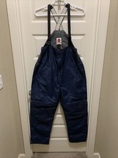 Vintage NOS Columbia Gore Tex Ski Snowboard Overalls Bibs Medium Blue