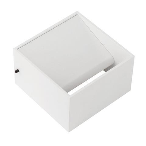 Applique murale LED 8W équivalent 64W luminaire cubique blanc 4200K 10x10cm