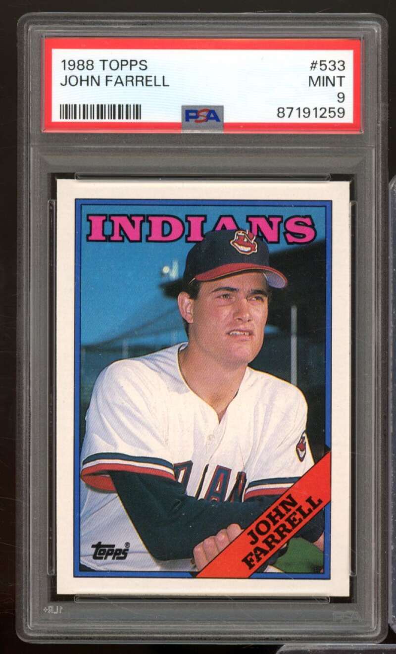 John Farrell Rookie Card 1988 Topps #533 PSA 9