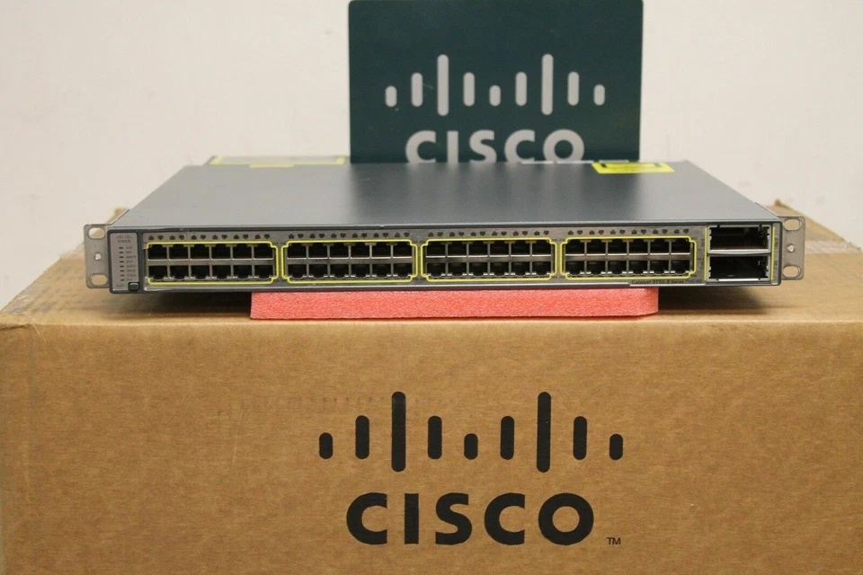Cisco Catalyst 3750-E PoE-48 10/100/1000 POE   2x10GE PORT 750W WS-C3750E-48PD-S - Image 4 of 4