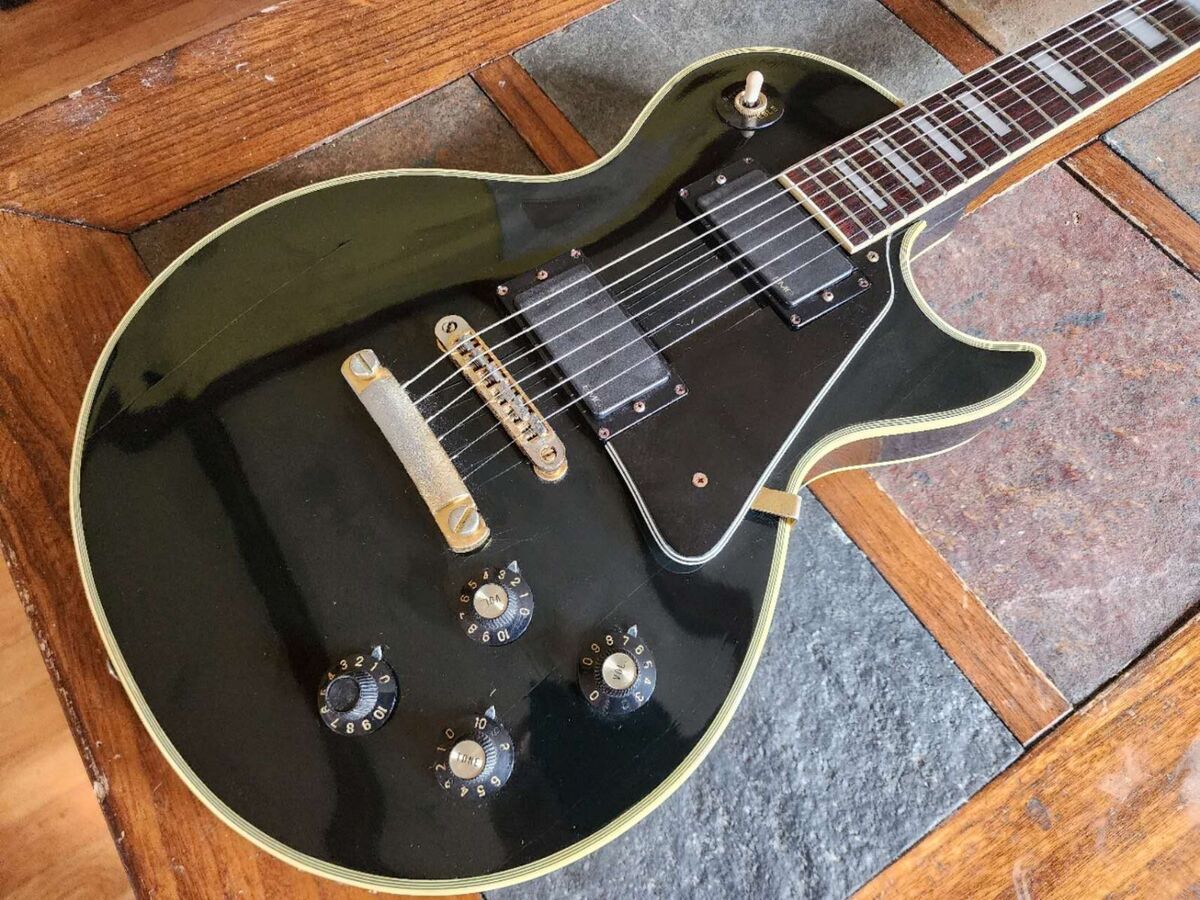 Sakura Les Paul Custom single-cut MIJ EMGs w/case '70s Sakura Les Paul Custom single-cut MIJ EMGs w/case '70s