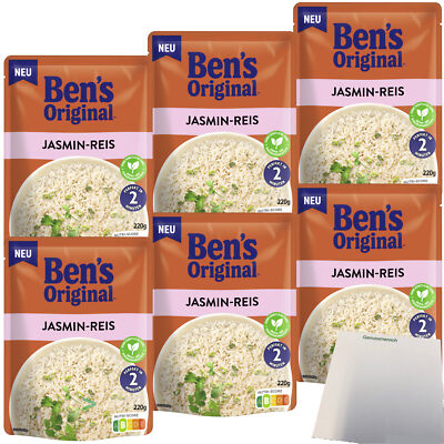 Ben's Original Express Jasmin-Reis 6er Pack 6x220g Packung usy Block