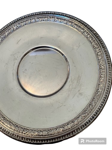 Reed & Barton Mid 20th Century Silverplate 10 1/2” Sandwich Plate - Picture 3 of 7
