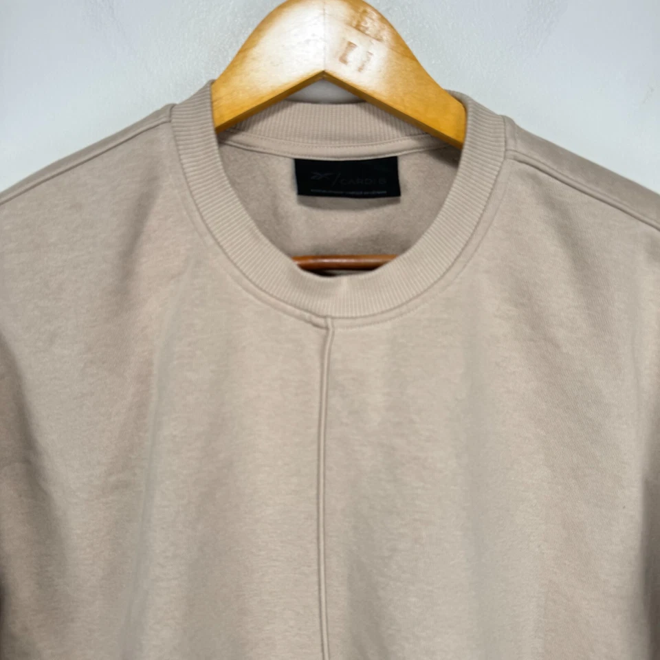 Sudadera corta Reebok X Cardi B Suéter Mujer Grande Beige Gimnasio Atletismo Foto 3 de 4