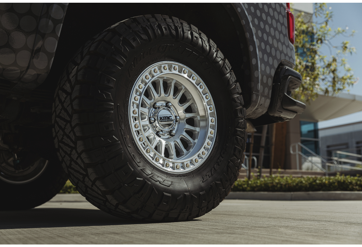 17 KMC KM552 IMS MACHINED SILVER WHEELS RIMS 17X8.5 6X139.7 6X5.5