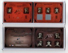 2005 Flair Dynasty Foundations Relics 42/150 Tampa Bay Rays Baldelli Crawford 