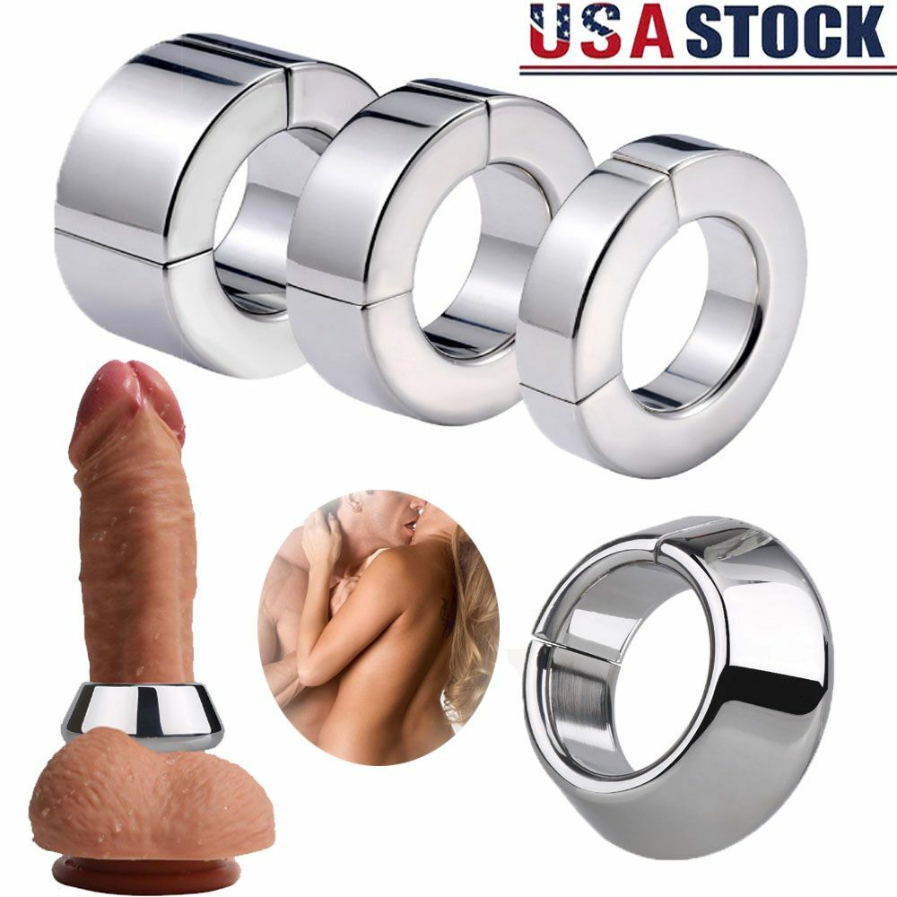 14/20/24/30mm Penis Ring Metal Steel Scrotum Restraint Magnet Delay Cock  Ring | eBay