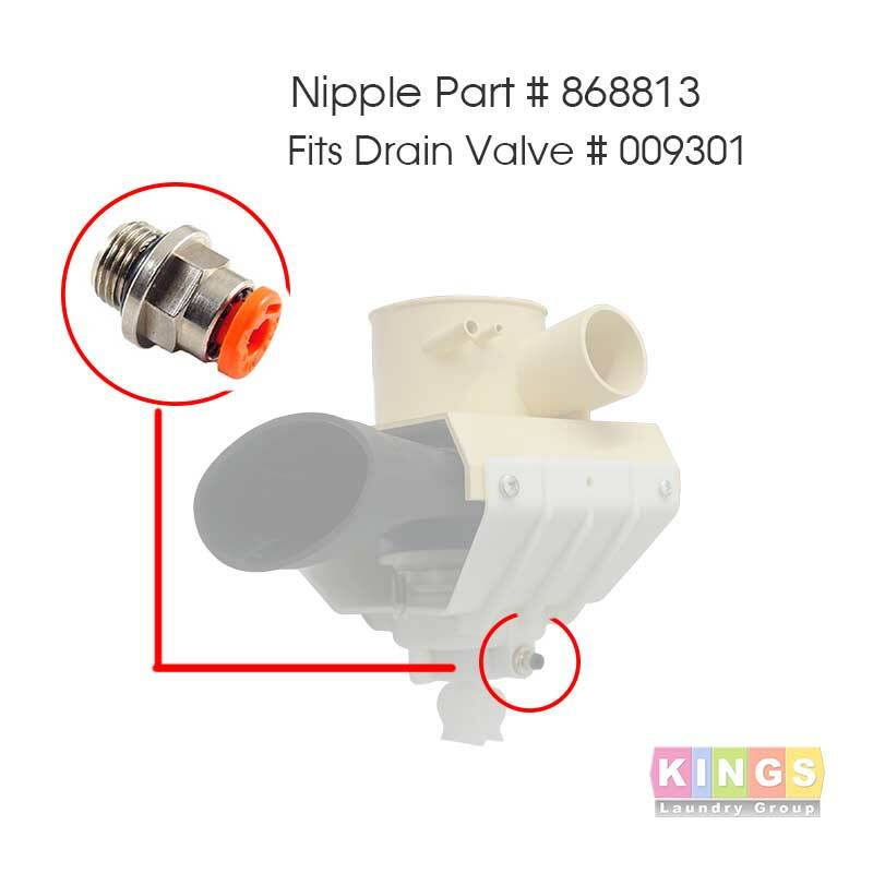 471868813 (OEM) NIPPLE 1/8″ FOR WASCOMAT 009301 AND 250201 DRAIN