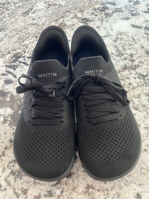 NWOB WHITIN Women's Minimalist Barefoot Shoes Black Lace Up