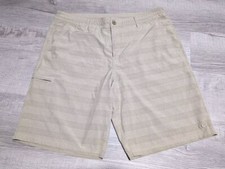 O'neill Men's Board Shorts Size 36 Striped Beige Khaki Swim Beach
