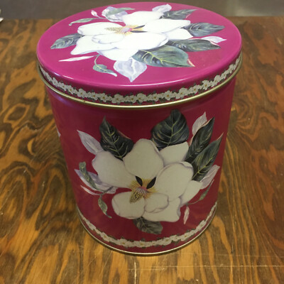 Empty 1996 Maurice Lenell cooky tin metal storage container shabby chic decor