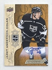 Jaret Anderson-Dolan 2018-19 Upper Deck Engrained Auto RC #88 NHL LA Kings Card