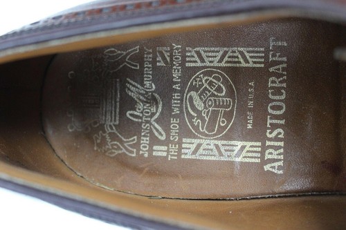 Zapatos Oxford de Colección Johnston Murphy Aristocraft Para Hombre Borgoña Punta de Ala Talla 10.5 - Imagen 7 de 9