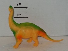 3" brachiosaurus Long Neck Dinosaur Jurassic Figure yellow green Cake Topper
