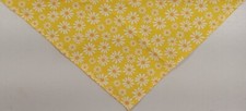 Dog Bandanna/Scarf, Tie On, Sunshine, Yellow, Summer, White Daisies, M, L