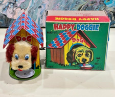 2367 - Vintage Japan 1960  s New Old Stock Wind-Up Tin Wind Up Happy Doggie 