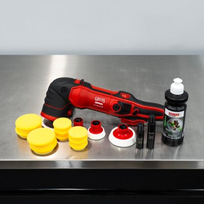 The Clean Garage Griot's Garage GR3 Mini Rotary Polisher Kit | 3 Backing Plates