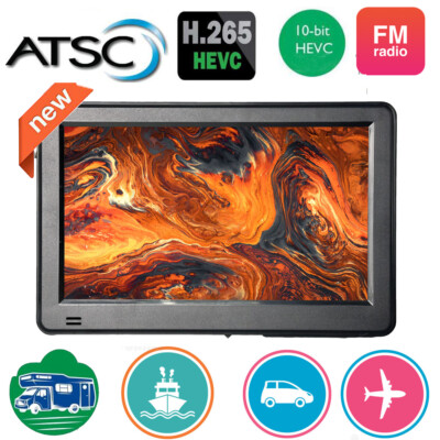 6'' Portable Mini Tv Support ATSC ISDB  DVB-T2 H265/Hevc/10Bit DVB-T/H264 Dolby