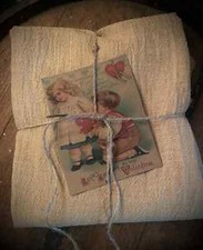 Primitive Grungy Stained Aged Prairie Cloth Flour Sac Towel