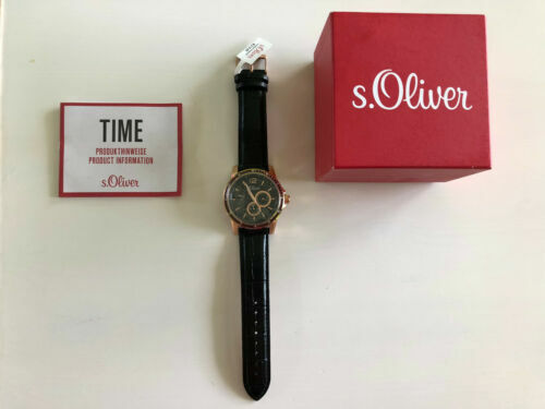 S.Oliver Orologio Uomo Cronografo Al Quarzo SO-15054-MQR – Cassa Argento, Quadrante Marrone, Cinturino Acciaio - 3