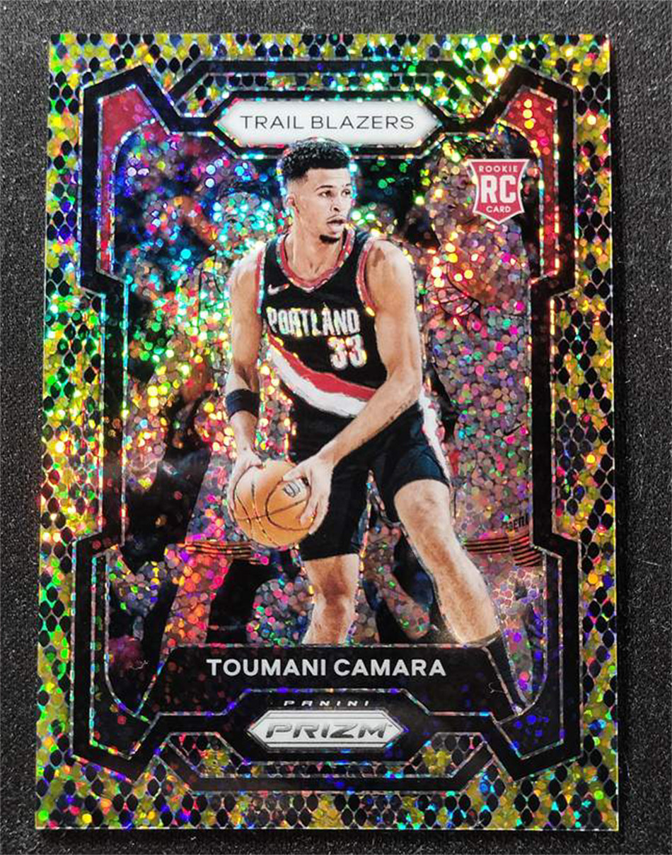 2023-24 Panini Prizm Toumani Camara RC Rookie King Snake Prizm Case Hit SSP #164