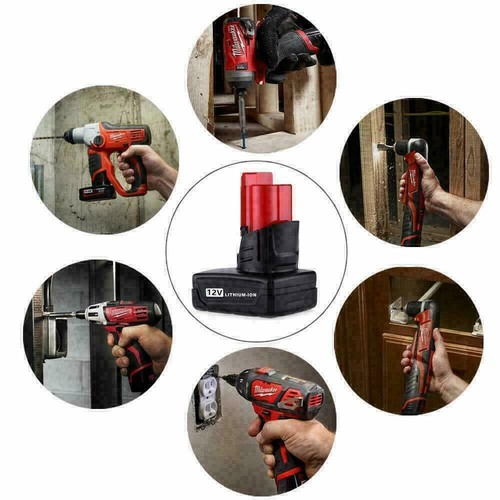 2XFpara Milwaukee Original Batería de Repuesto M12B6 M12 12V 9,0Ah Litio M12B5 48-11-2402 - Imagen 12 de 12