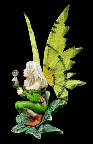 Feen Figur Jolie macht Seifenblasen - Elfe klein grün süß bunt - Bild 3 von 6