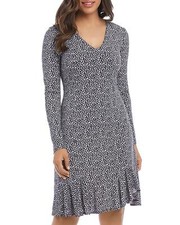 Women's Karen Kane 301677 Sienna Leopard Print Long Sleeve Dress, Size Small