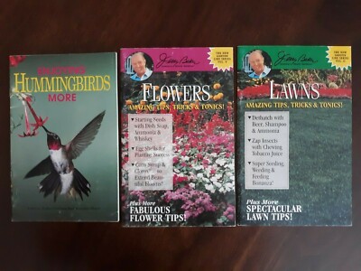 3 Books - Lawn, Flowers -Tips, Tricks and Tonics, and Enjoying Hummingbirds more