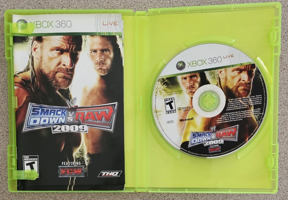 WWE Smackdown Vs Raw 2009 (Xbox 360, 2008) Complete With Manual CIB Wrestling - Image 4 of 4