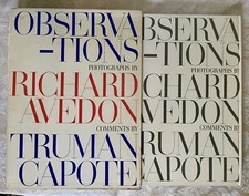 OBSERVATIONS Photographs by Richard Avedon Comments by Truman Capote 1959 1st Ed