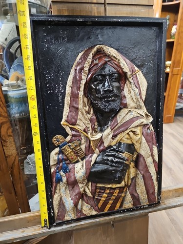 Antique Signed Heavy Cast By LOUIS HOTTOT (1834-1905)LE GUERRIER ARABE B271 - Picture 7 of 8