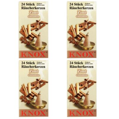 KNOX - 4er Set Räucherkerzen Räucherkegel Gr. M - Zimt