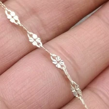 925 Sterling Silver Unfinished Butterfly Style Cable Chain for Bracelet Necklace