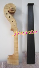 1pcs Hand-Carved 4/4 Flame Maple Violin Neck With Ebony Fingerboard Violin part