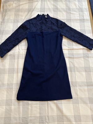 Woolf Blend Dress With Lace Style