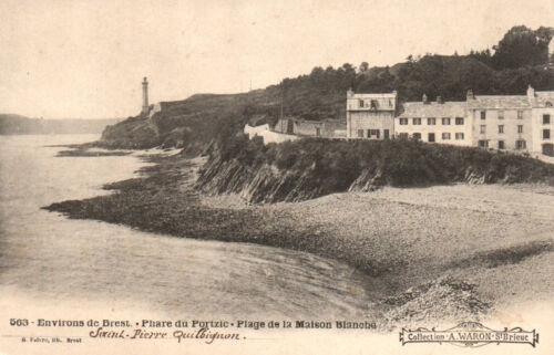 CPA 29 - Phare du PORTZIC (Finistère) -563. Plage de la Maison Blanche - Photo 1/2