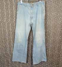 Vintage 70's Levi's Orange Tab Flare/Bootcut Light Wash Jeans Slash Pocket