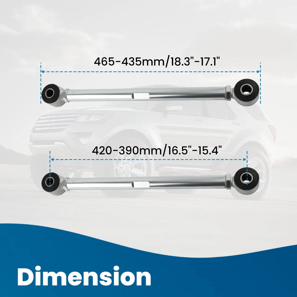 Par de barras de puntal trasero ajustables brazo de control para Chevrolet Corvette 1963-1979 Foto 4 de 4