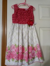 Lovely girl's pink rose, sleeveless dress from Sweet Heart Rose brand- Size 6