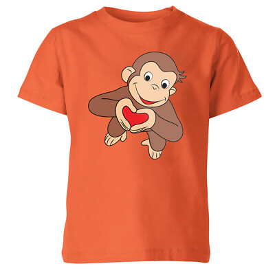 T-Shirt Affe ist ganz Herz lustig Tier Grafik Jungen Mädchen Kinder