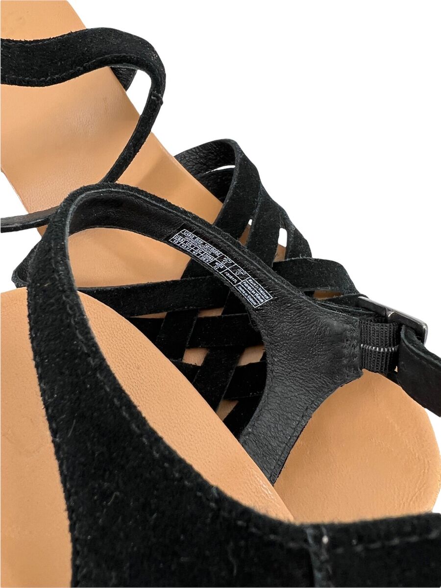 NEW UGG Australia Black Uma Wedge Suede Cork Wedge Sandals NEW UGG Australia Black Uma Wedge Suede Cork Wedge Sandals