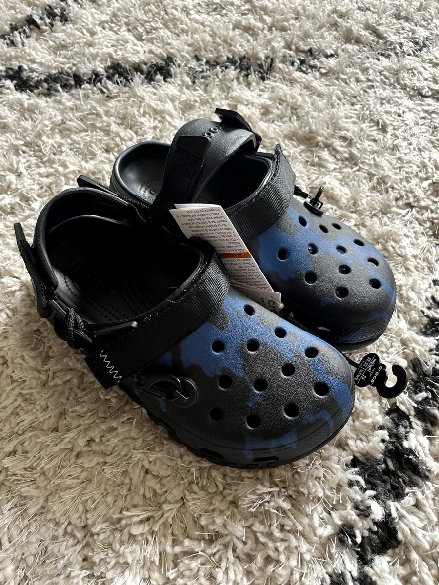 Post Malone x Crocs Duet Max Clog Black Blue New M6 W8 100