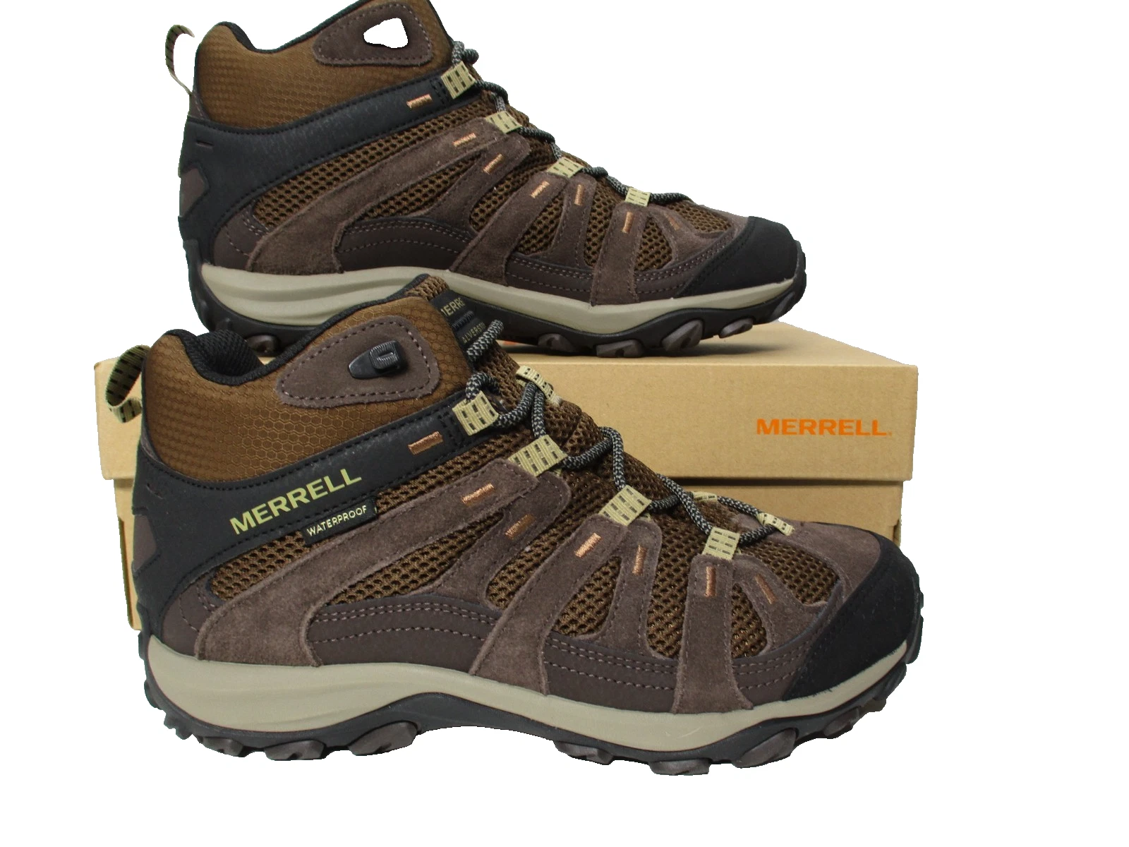 Merrell Alverstone 2 Mid Waterproof Brown Hiking Boots J036927 Mens Sz 9.5 Wide